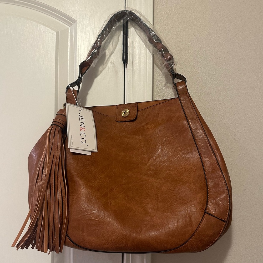 Cognac Hobo Handbag